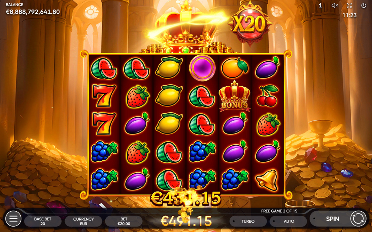 Play Prestige Crown demo game by Endorphina