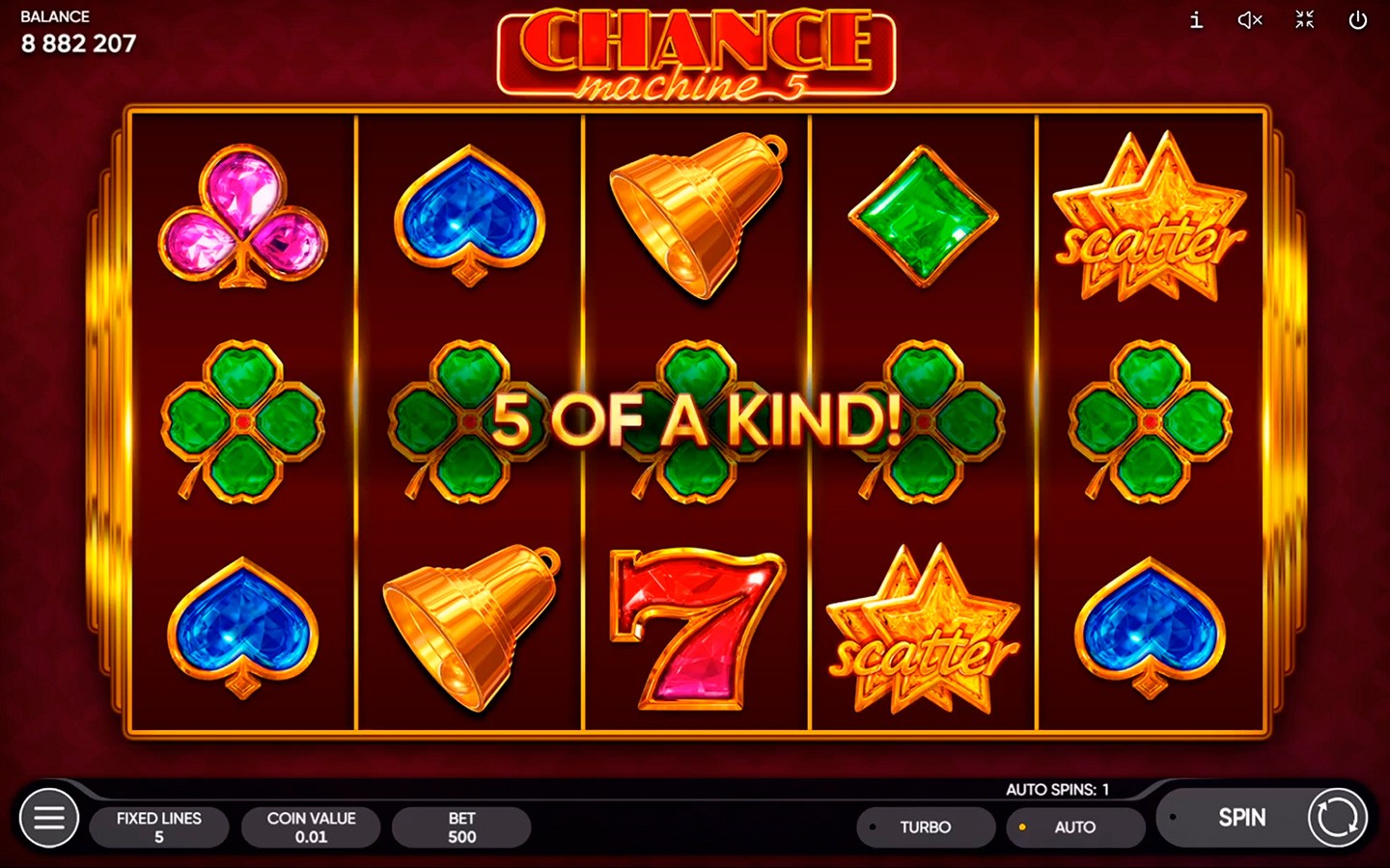 Chance Machine 5 Slot | Endorphina Classic Casino Game
