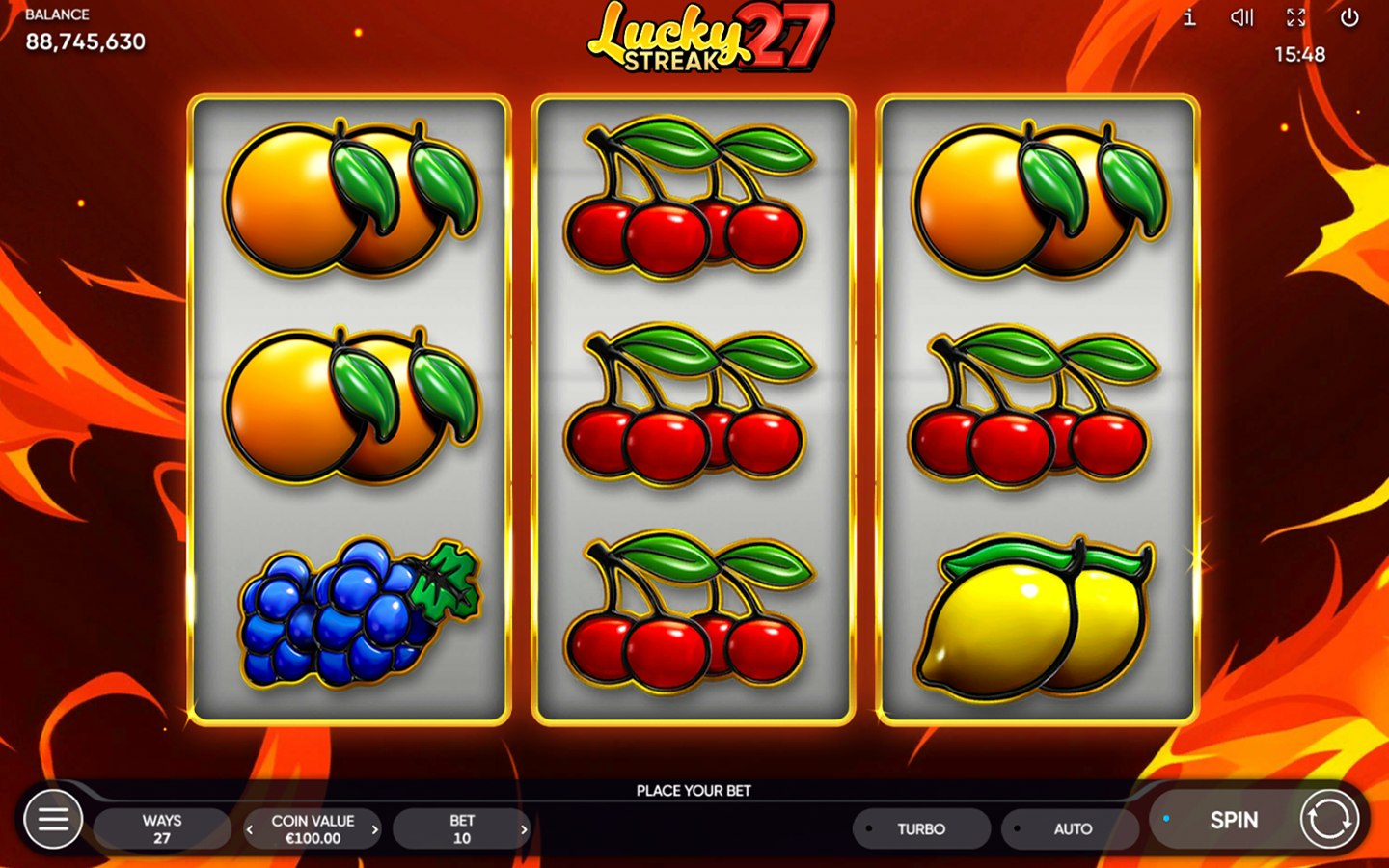 Play Lucky Streak 27 slot by top casino game developer!