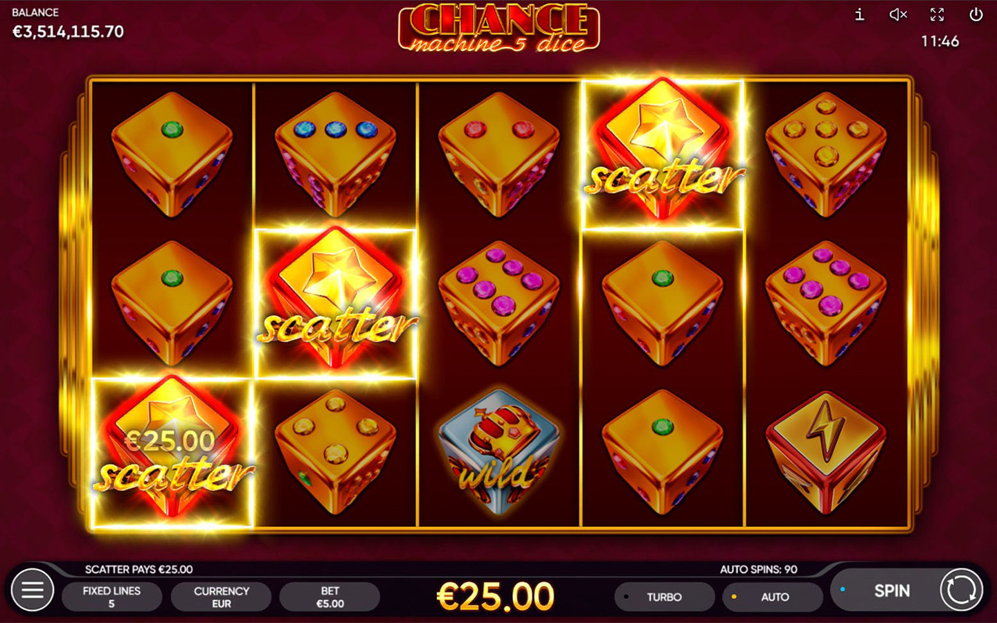 Chance Machine 5 Dice Slot | Endorphina Dice Game